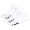 adidas 阿迪达斯高尔夫袜子男士透气合脚运动袜子GOLF舒适球袜 CF8435 短筒白色 三双