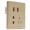 霍尼韦尔（honeywell）开关插座面板 五孔插座带USB充电二三极插座 境尚系列 金色