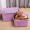百草园(bicoy)塑料镂空整理箱收纳箱 杂物收纳篮收纳筐 30L+58L 2个装 淡紫色