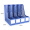 得力(deli)4联镂空桌面文件框 办公室桌面四栏带标签资料文件架  书本资料收纳神器 蓝色27888