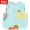 南极人（Nanjiren）宝宝反穿衣纯棉儿童吃饭罩衣婴儿围兜防水无袖围裙 水蓝爱心 110码（适合3-4岁）