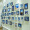 品美 52框超大墙面照片墙 相框墙 企业相片墙 创意客厅卧室挂墙相框组合52K 白蓝 52框