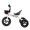 乐卡（Lecoco）儿童三轮车 避震脚踏车 三轮儿童车 乐卡童车 瑞奇免充气钛空轮 钛金白