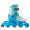 动感（ACTION） 溜冰鞋儿童轮滑鞋闪光可调旱冰鞋直排轮男女滑冰鞋 117天蓝色 S/30-33码