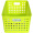 inomata 日本进口桌面收纳筐储物篮塑料蓝化妆品整理框整理篮 绿色4571G 尺寸：29.5×16.6×11.5cm