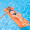 INTEX成人游泳圈儿童水上充气玩具漂浮床气垫浮板沙滩垫坐躺椅冲浪浮排 59703红色【关注商品 送脚泵】