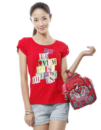 yishion以纯 t恤女装休闲圆领短袖针织衫t恤 11223218 白色 s