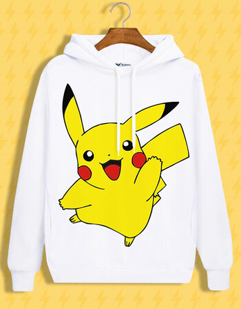 皮卡丘衣服 男女装情侣神奇宝贝宠物小精灵连帽动漫周边卫 【35】 s