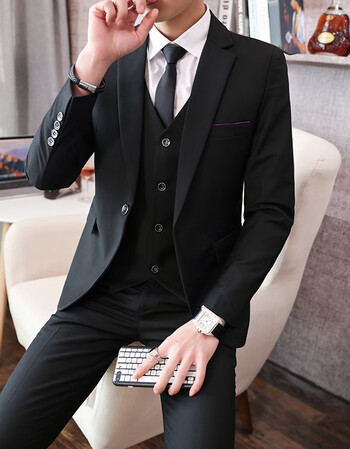 艾斯维斯西服男21新款西服套装男职业修身正装新郎结婚礼服商务休闲西装男外套西服黑色 单西xl 1 135斤 图片价格品牌报价 京东