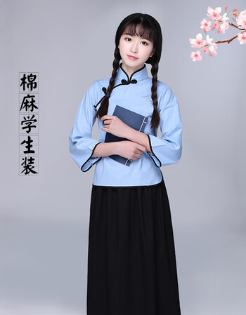 民国时期学生装校服社会黑中山装男学生五四青年装大合唱服装演出民国