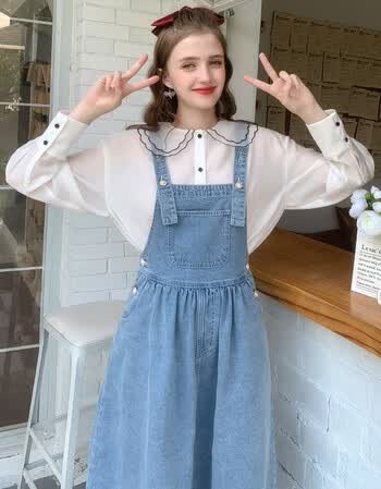 牛仔背带裙-蓝色 xs【图片 价格 品牌 报价】-京东