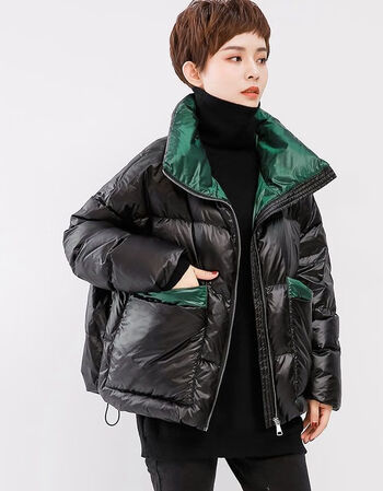 面包服短款棉袄棉衣洋气女士百搭保暖时尚冬装袄子外套范华洛黑色加厚