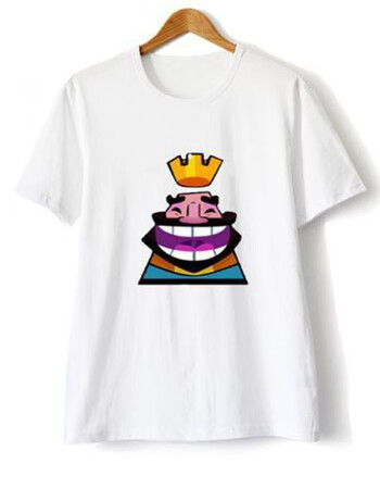 部落冲突皇室战争t恤周边短袖男士情侣国王嘲讽表情包学生潮衣服2020