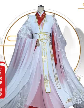 天官赐福cos服婚服 太子悦神谢怜cos古装婚服翎阙孔雀拟人古装汉服红白衣白孔雀服装l 图片价格品牌报价 京东