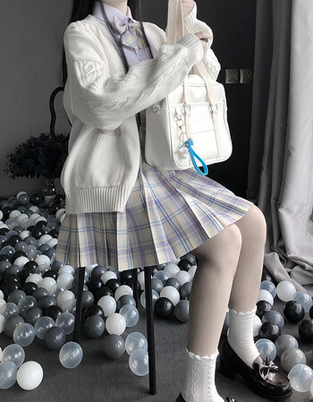 柠檬海盐jk少女正原创裙学院风日系短裙高腰百褶裙格子裙女jk制服全套