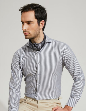 choya蝶矢男装衬衫2021春季新品ac40系列ex2101004黑色42