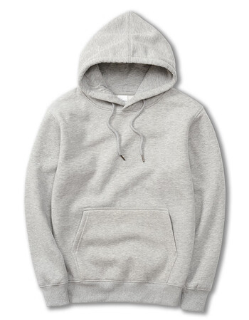 吴亦凡supreme连帽卫衣男加绒superme女学生宽松情侣外套 灰色无logo