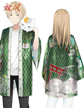 奴风二次元动漫周边夏目友人帐娘口三三猫咪老师日式和风羽织男浴衣
