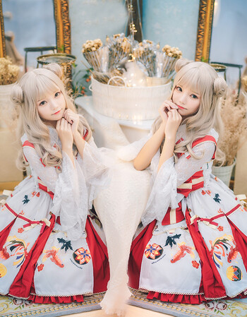 日系甜美白昼梦洛丽塔jsk背心裙连衣裙少女lo裙二次元洋装lolita 白色