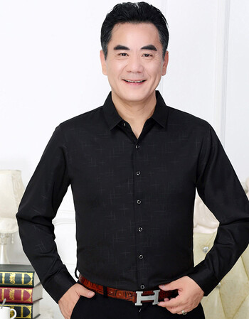 【京东精选】秋冬中年男士长袖保暖衬衫40岁50中老年人加绒加厚格子