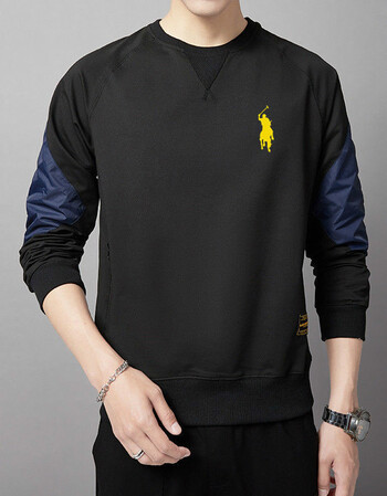 保罗男士卫衣春秋季新款长袖男时尚休闲男卫衣圆领上衣修身休闲韩版