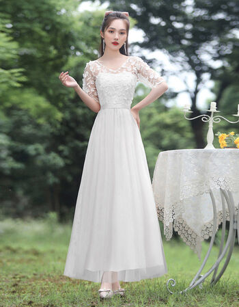 伴娘礼服女平时可穿18成人礼伴娘服2021新款学生晚礼服长款meihe白色d