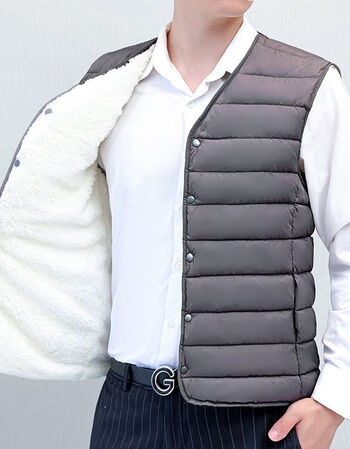 冬季马甲男秋冬款男士棉马甲加绒加厚保暖外穿背心中老年爸爸装坎肩大