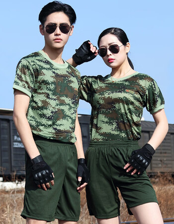 07体能训练服套装男 新式16体能服武消防迷彩夏季正品短袖军迷t恤 陆
