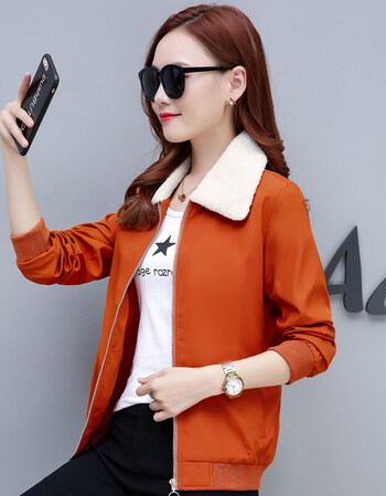 【京东好货】春秋韩版小夹克女秋季秋装新款百搭上衣时尚棒球服秋冬短
