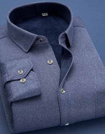 加绒保暖衬衫纯色衬衫男长袖修身韩版寸潮21秋秋装秋季衬衣男士男生d