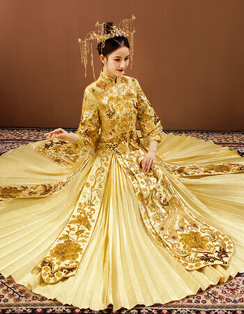 秀禾服新娘结婚礼服烫钻2019新款中式婚纱礼服敬酒 收藏加购截图送