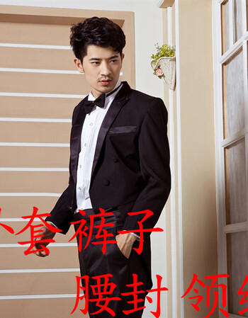 燕尾服男燕尾服修身礼服主持人西装男士指挥歌手舞台演出魔术大合唱