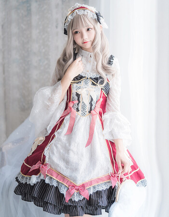 baby药箱日系软妹复古暗黑lolita洋装jsk吊带连衣裙洛丽塔lo裙女wy 酒