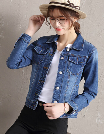 【春上新】牛仔外套女2019春季韩版修身显瘦牛仔衣学院风短款学生上衣