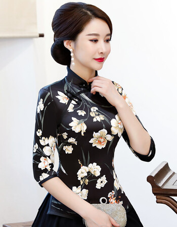 女装旗袍裙春秋款夏尔维纳香云纱旗袍套装2019新款女日常改良中国风