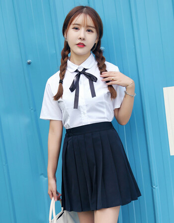 水手服学生制服校服套装小时代女白衬衫班服jk制服英伦2019 圆领女短