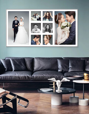 定制客厅卧室婚纱照放大挂墙组合照片墙套装创意九宫格 印记a款正常 c