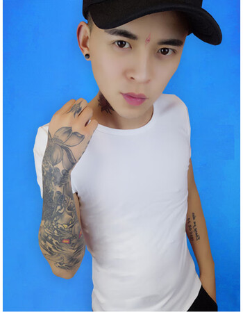 真 维丝社会小伙短袖t恤男紧身修身精神2018新款快手红人网红同款小衫