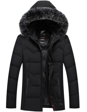 专柜特卖 vogue男装羽绒服男2018冬装新品男士可脱卸帽子毛领羽绒服