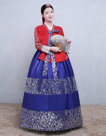 韩服韩国传统女士宫廷皇后韩服朝鲜民族服装婚礼礼服表演出舞台服