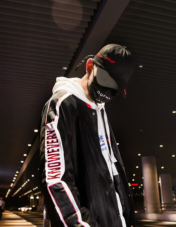 夹克外套男bf风韩版潮流上衣欧美街头hiphop宽松夹克春秋季情侣装