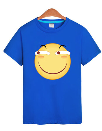 夏季运动加大码圆领t恤衫男女学生半截短袖滑稽脸表情包动漫周边 滑稽