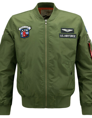 衣仓铺2018春秋大码肥佬男装运动休闲立领夹克飞行 军绿色 xl