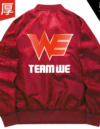 rng队服lpl周边we战队周边lol王者衣服荣耀卫衣外套 红色红we加厚款