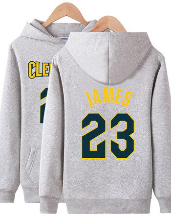 23号卫衣男连帽篮球衣服青少年运动宽松休闲外套 詹姆斯cleveland