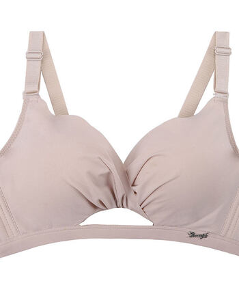 套装女加厚胸拢胸罩钢圈平感收副乳托调整型 杏色 32a=70a