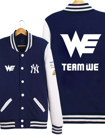 we战队队服lol卫衣外套男女装棒球服春夏季棒球服衣服 藏青 xxl