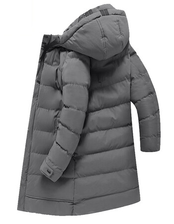 中长款棉衣男士加厚外套冬季棉服韩版帅气棉袄潮流男装外套 9588灰色