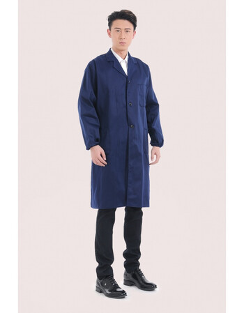 洛芊 长大褂工作服春秋长袖蓝大褂仓管服搬运服男长袍长褂劳保大褂女