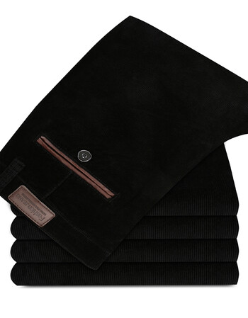 灯心绒丁芯绒灯芯绒男裤冬芯绒登芯绒丁心绒修身登草绒灯 黑色 36